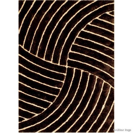 Modern Brown Geometric Dining Mat